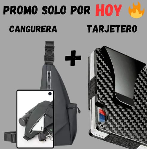 CANGURERA + TARJETERO Antirrobo